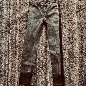 Men black ombré tux stripe skinny jeans by ASOS